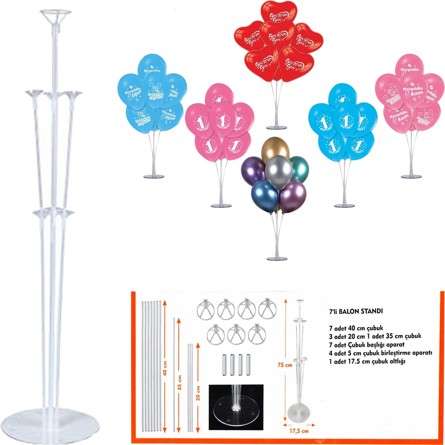 Balon Standı 75 cm (4767) - Lisinya