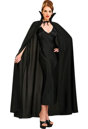 Siyah Renk Yakalı Halloween Pelerini 120 cm (4767) - Lisinya