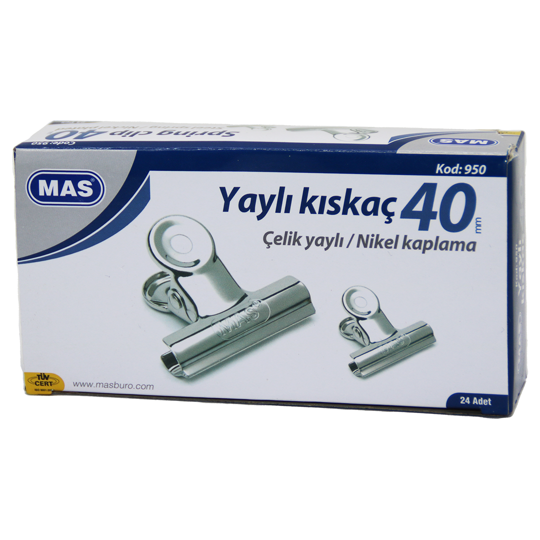 BEYAZ METAL KISKAÇ 40 MM 24 PARÇA  YAYLI CİLT KISKAÇI (4767) - Lisinya