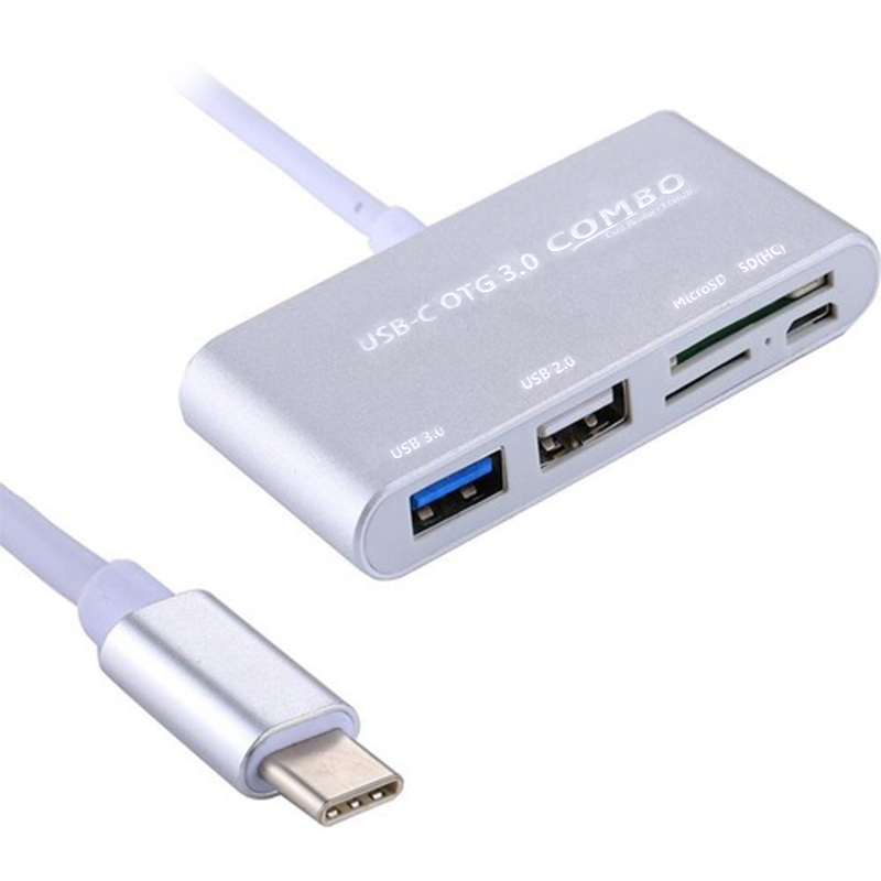 USB TYPE C TO OTG COMBO USB 3.0 HUB+KART OKUYUCU (4767) - Lisinya