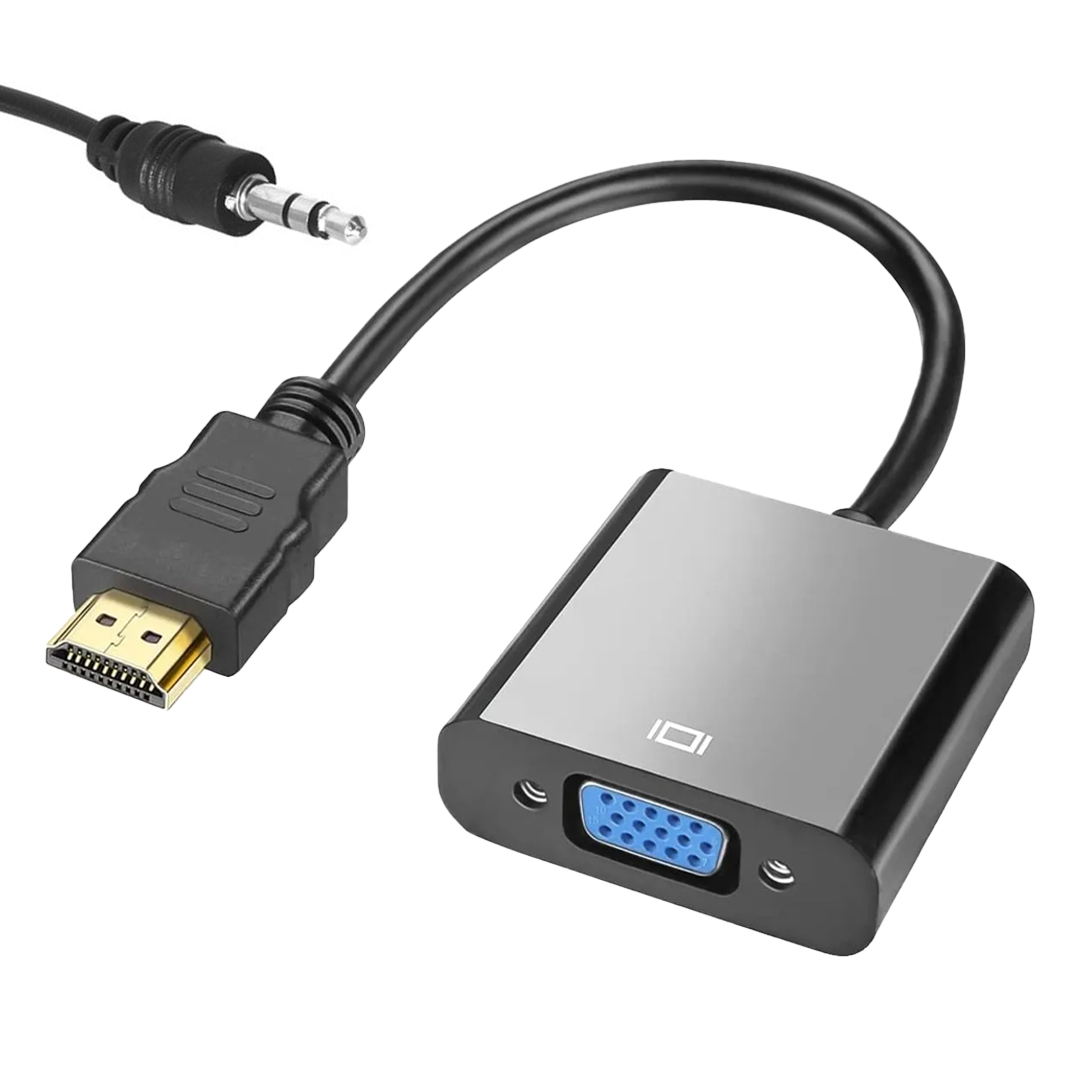 HDMI TO VGA ÇEVİRİCİ ADAPTÖR SES ÇIKIŞLI (4767) - Lisinya