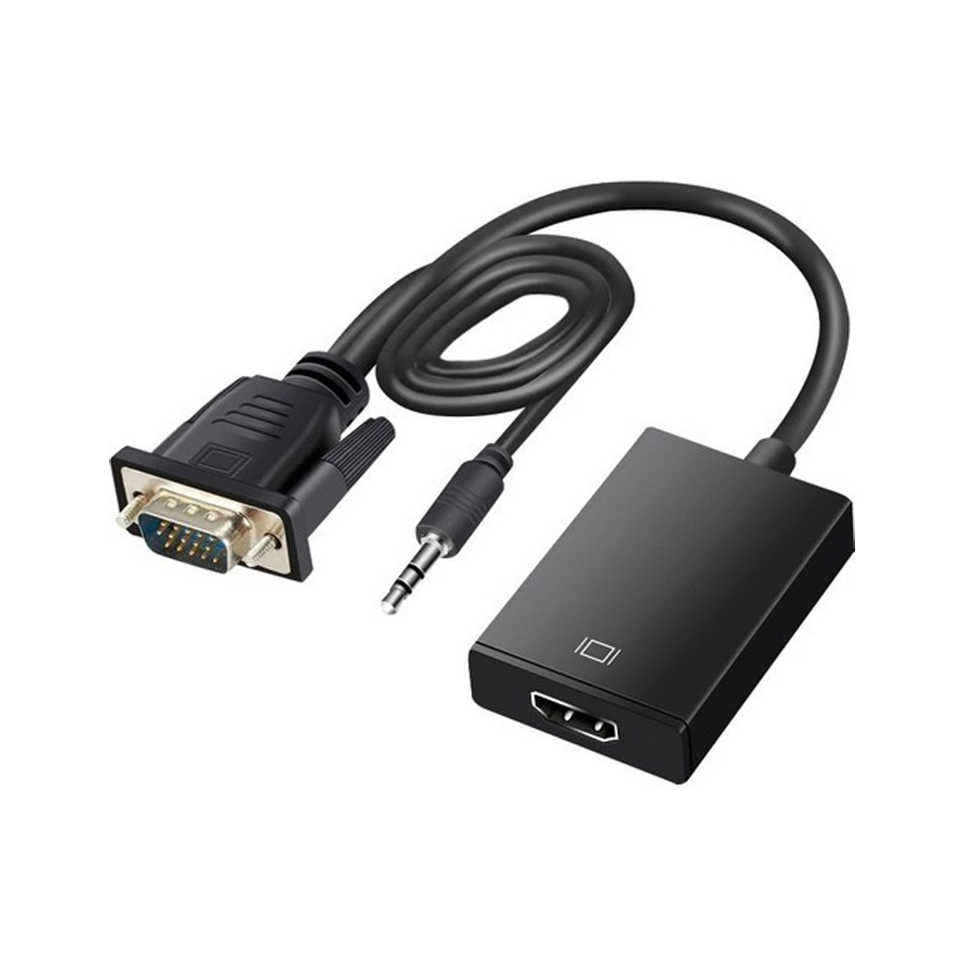 VGA TO HDMI ÇEVİRİCİ ADAPTÖR SES GİRİŞLİ (4767) - Lisinya