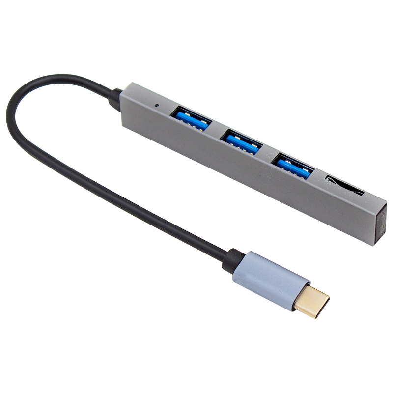 TYPE-C HUB 3x USB 3.0 SD/TF HAFIZA KART OKUYUCU DOCK STATION (MACBOOK - PC - PLAYSTATİON - XBOX) (4767) - Lisinya