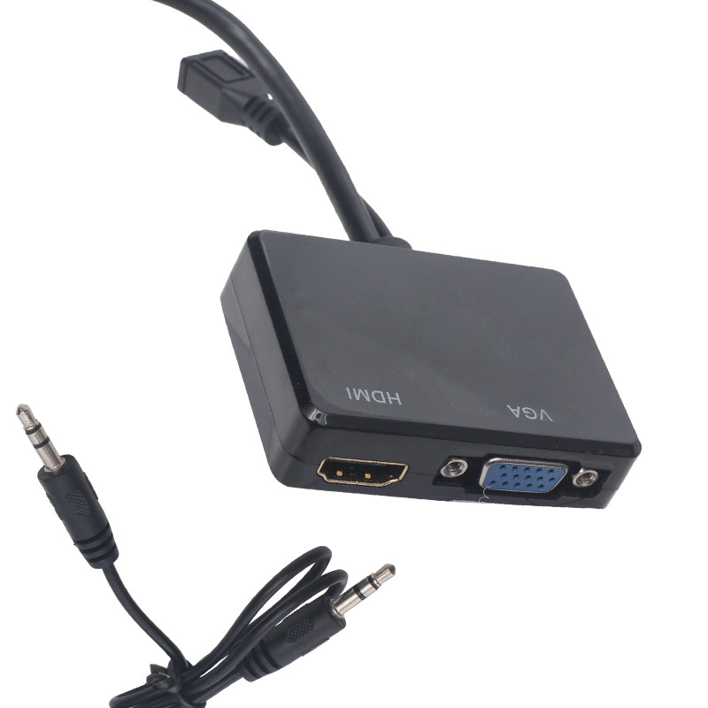 HDMI TO VGA + HDMI SPLITTER ÇEVİRİCİ ADAPTÖR (4767) - Lisinya