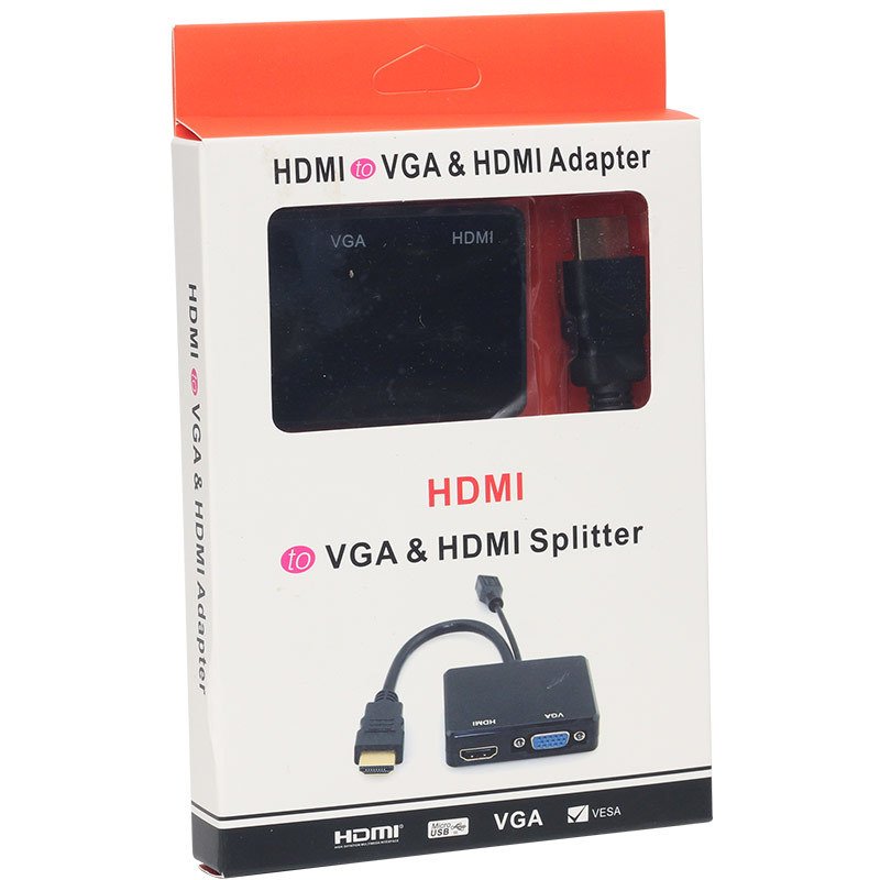 HDMI TO VGA + HDMI SPLITTER ÇEVİRİCİ ADAPTÖR (4767) - Lisinya