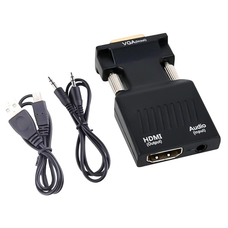 AUDIO ÇIKIŞLI VGA TO HDMI ÇEVİRİCİ ADAPTÖR 1080HD (4767) - Lisinya