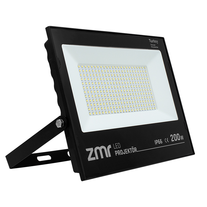 ZMR 200 WATT BEYAZ 6500K IP66 150* IŞIK AÇISI 220 VOLT SİYAH SLİM KASA LED PROJEKTÖR (4767) - Lisinya