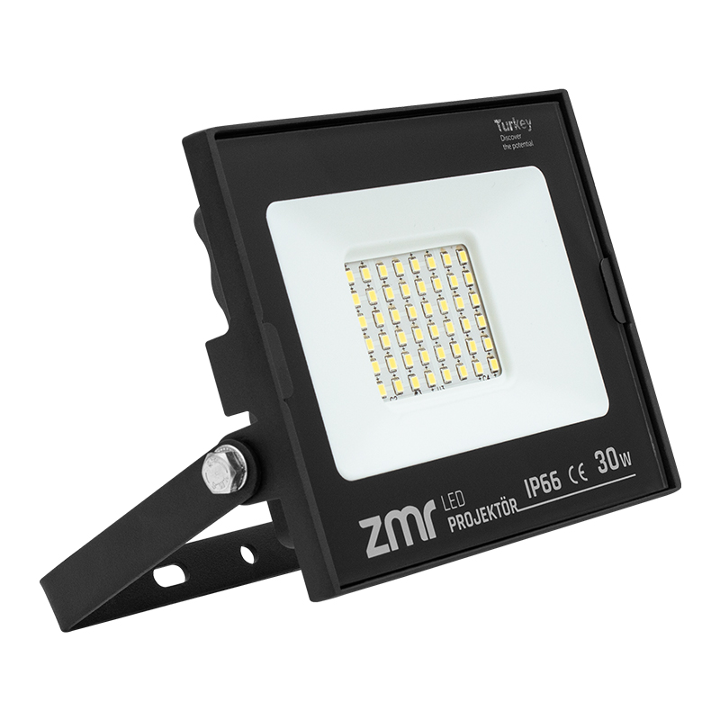 ZMR 30 WATT 6500K IP66 150* IŞIK AÇISI 220 VOLT SİYAH SLİM KASA LED PROJEKTÖR (4767) - Lisinya