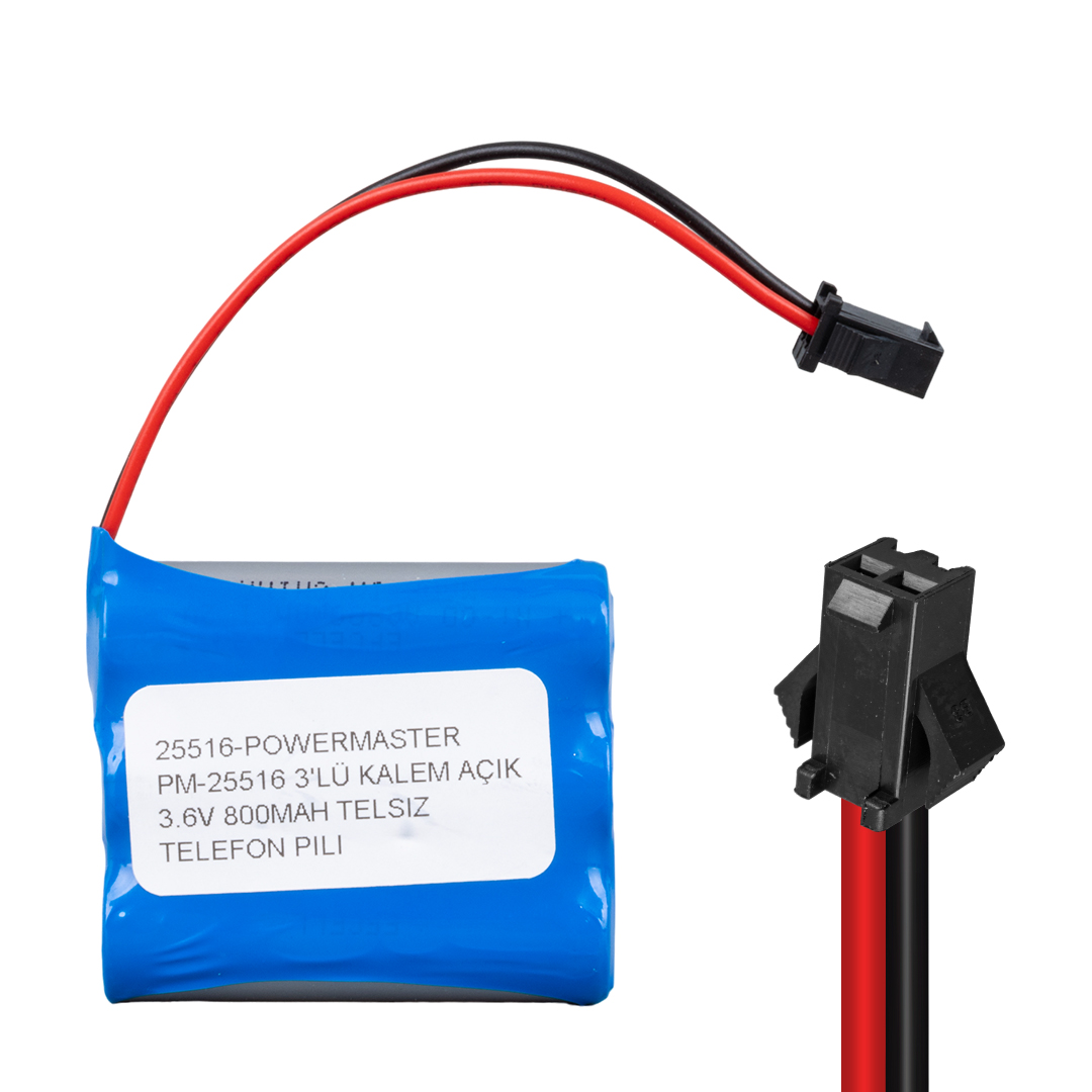 3LÜ KALEM AÇIK 3.6 VOLT 800 MAH TELSİZ TELEFON PİLİ (4767) - Lisinya