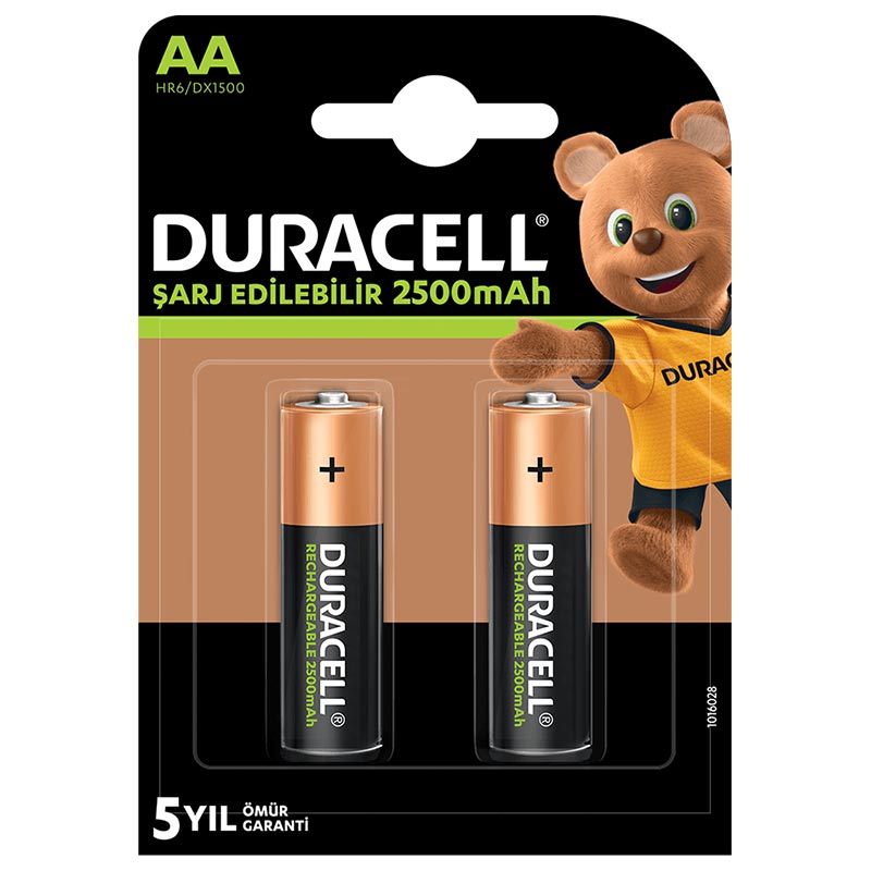 DURACELL ŞARJLI KALEM 2500 MA  AA 2Lİ PAKET (4767) - Lisinya