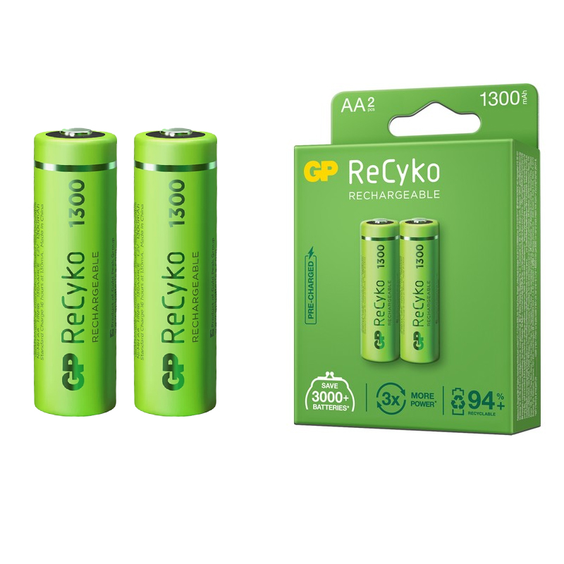 GP RECYKO 1300 MAH R6 AA ŞARJLI 2Lİ KALEM PİL GP130AAHCE-2EB2 (GPRHC132E000) (4767) - Lisinya