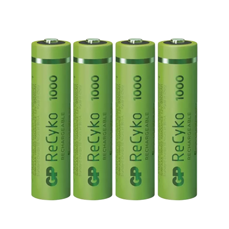 GP RECYKO 950 MAH AAA İNCE 4LÜ ŞARJLI KALEM PİL GP100AAAHCE-2EB4 (GPRHC103E001) (4767) - Lisinya