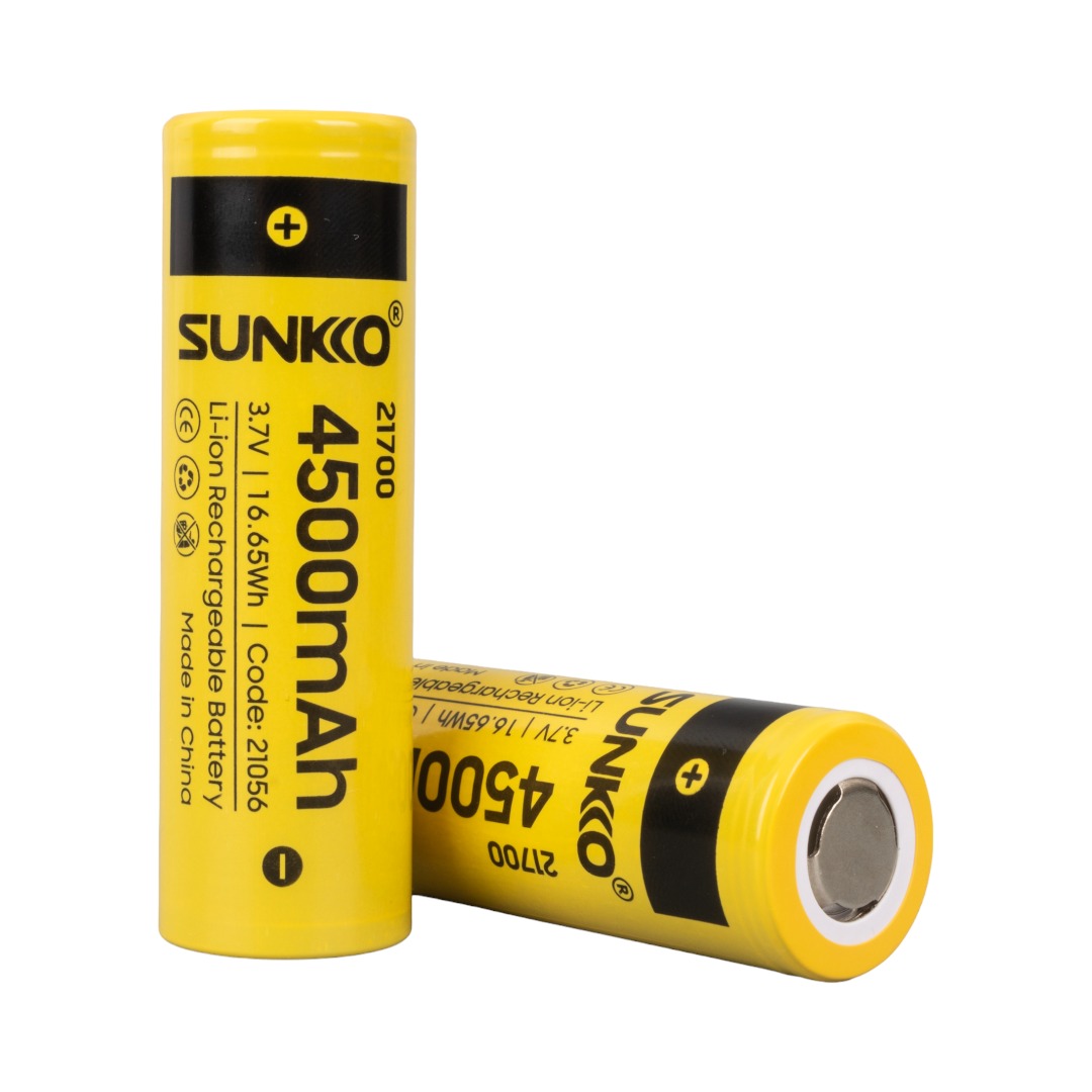 SUNKKO 3.7 VOLT 4500 MAH 21700 ŞARJ EDİLEBİLİR PİL (2Lİ PAKET) (4767) - Lisinya