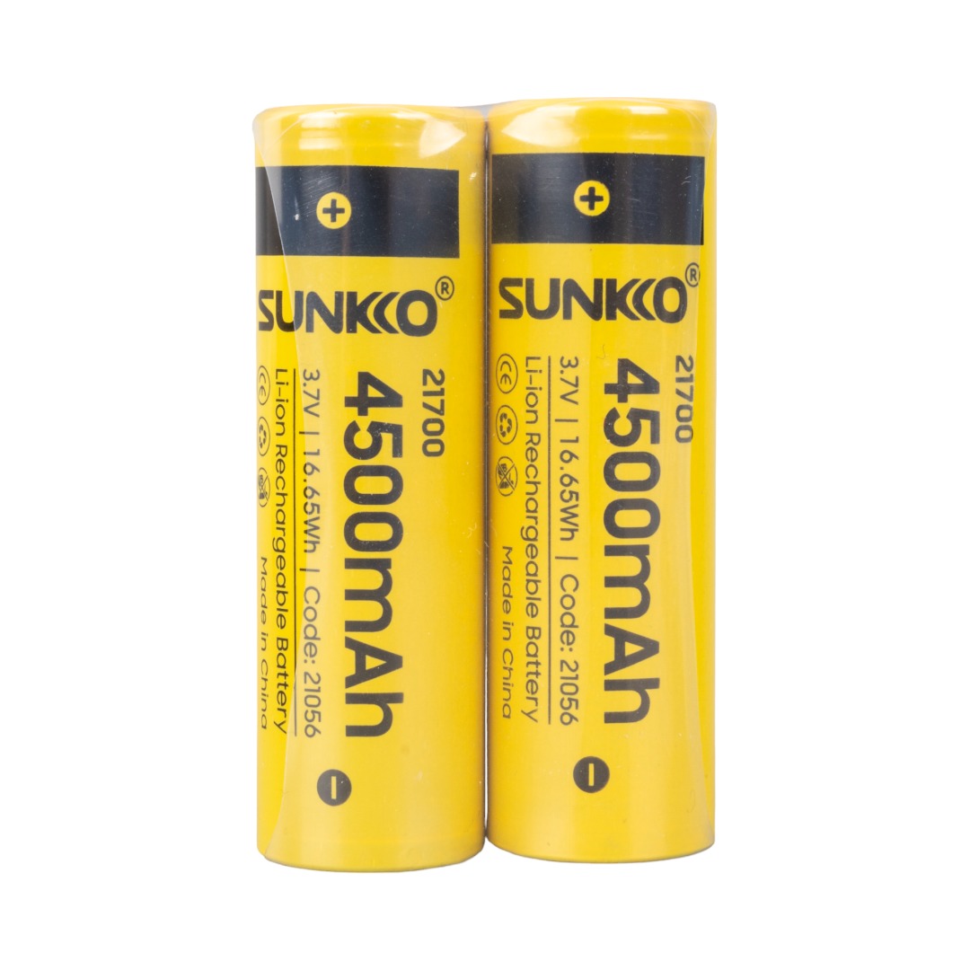 SUNKKO 3.7 VOLT 4500 MAH 21700 ŞARJ EDİLEBİLİR PİL (2Lİ PAKET) (4767) - Lisinya