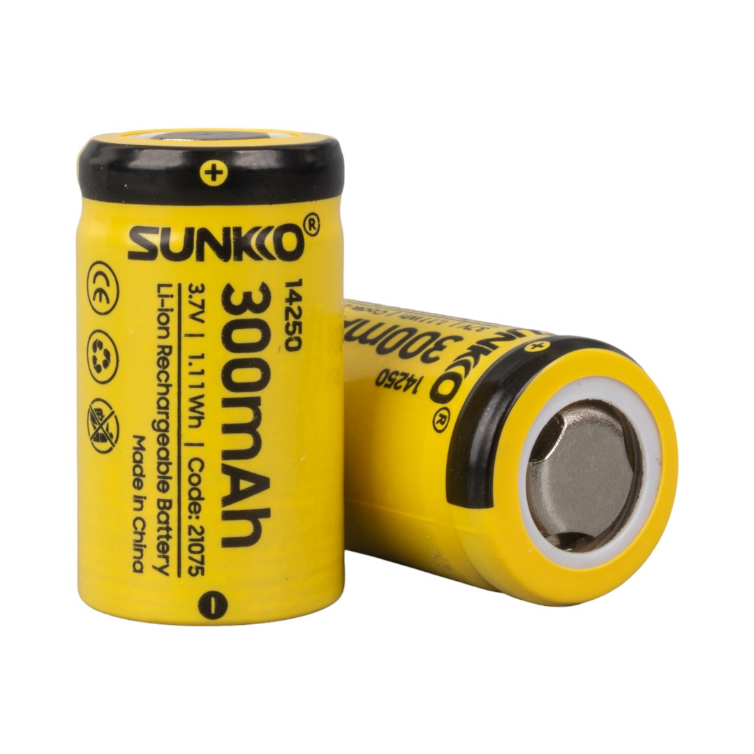 SUNKKO 3.7 VOLT 300 MAH 14250 ŞARJ EDİLEBİLİR PİL (2Lİ PAKET) (4767) - Lisinya