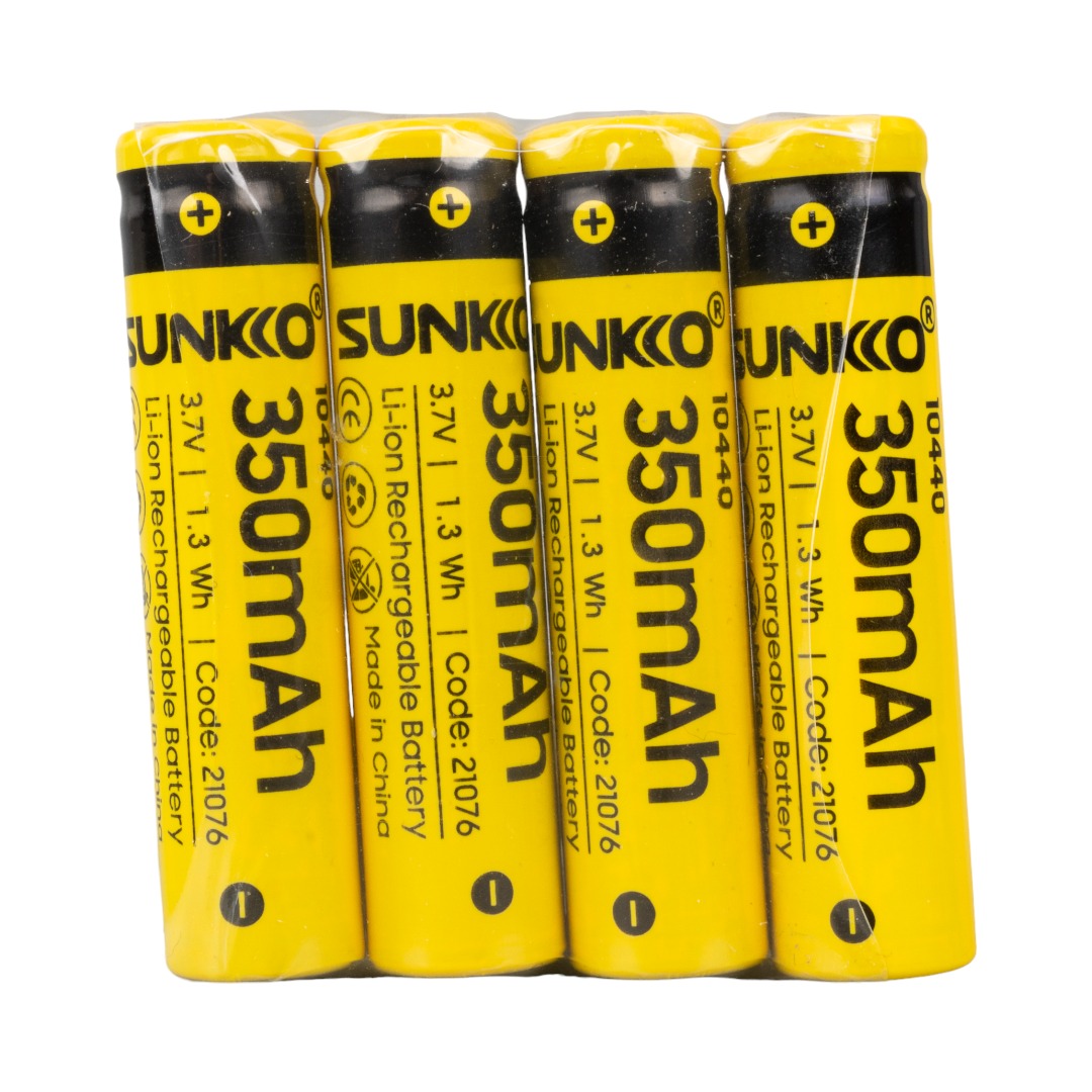 SUNKKO 3.7 VOLT 350 MAH 10440 ŞARJ EDİLEBİLİR PİL (4LÜ PAKET) (4767) - Lisinya