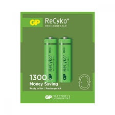 GP RECYKO 1300mAh AA ŞARJLI KALEM PİL 132C133  2Lİ KART (4767) - Lisinya