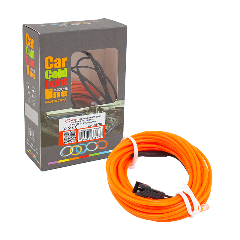 NEON ORANJ 5 METRE İP AYDINLATMA 5 V USB ADAPTÖRLÜ (4767) - Lisinya