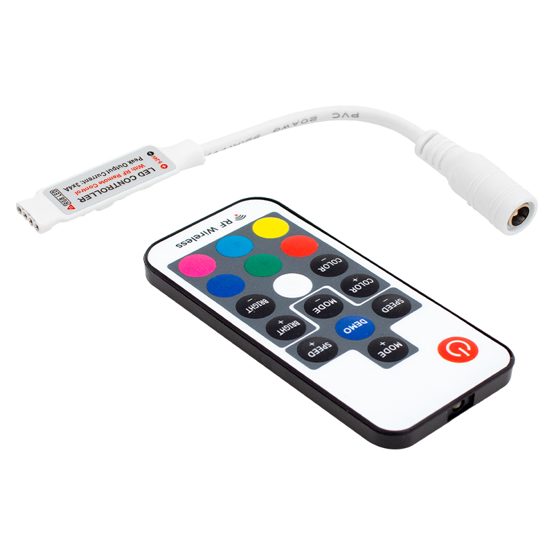 LED RGB KONTROL DEVRESİ 12 VOLT RF KÜÇÜK MODÜLLÜ UZAK MESAFE ALGILAMALI (4767) - Lisinya