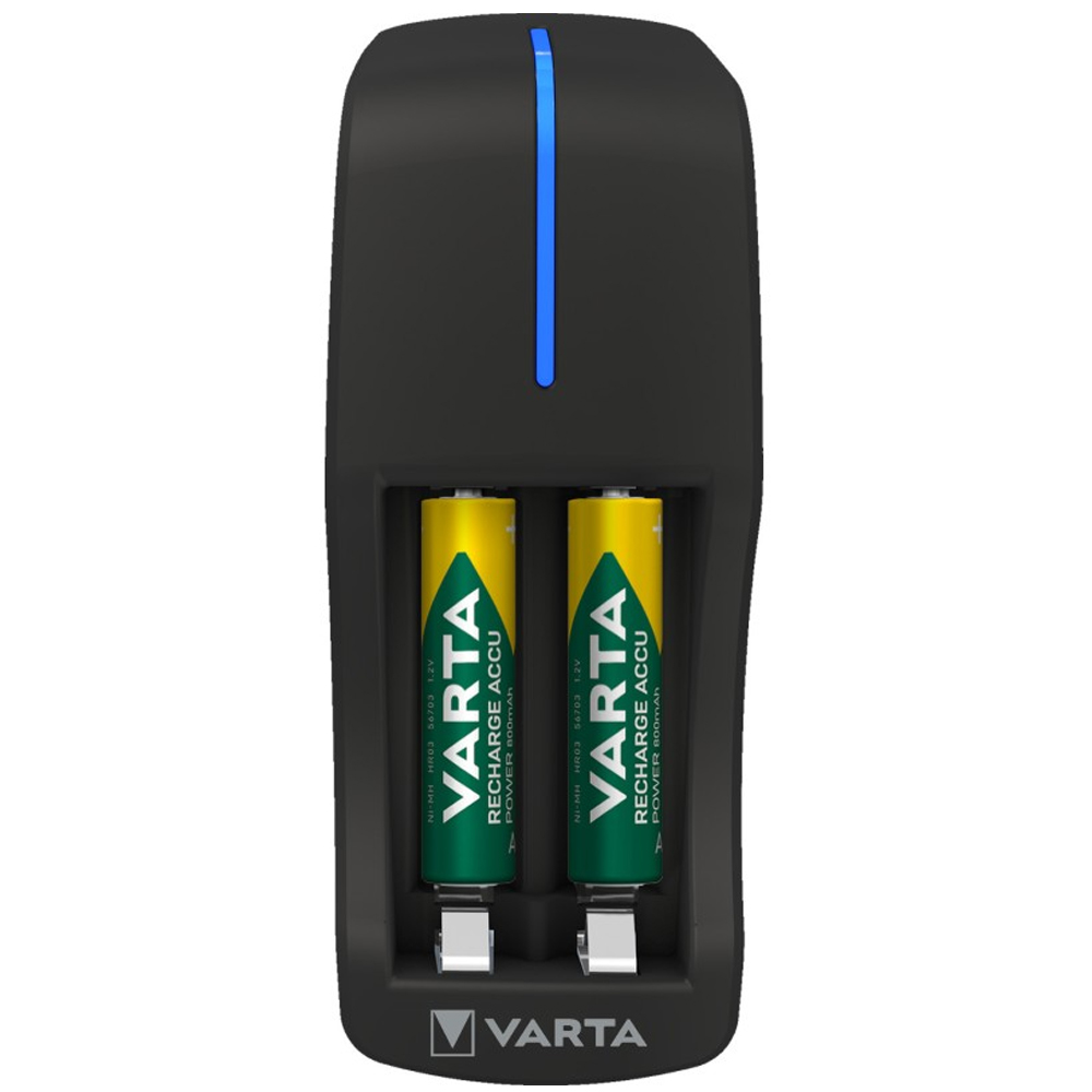 VARTA 57646 MİNİ CHARGER PİL ŞARJ CİHAZI + 2 ADET 800MAH AAA ŞARJ EDİLEBİLİR PİL (4767) - Lisinya