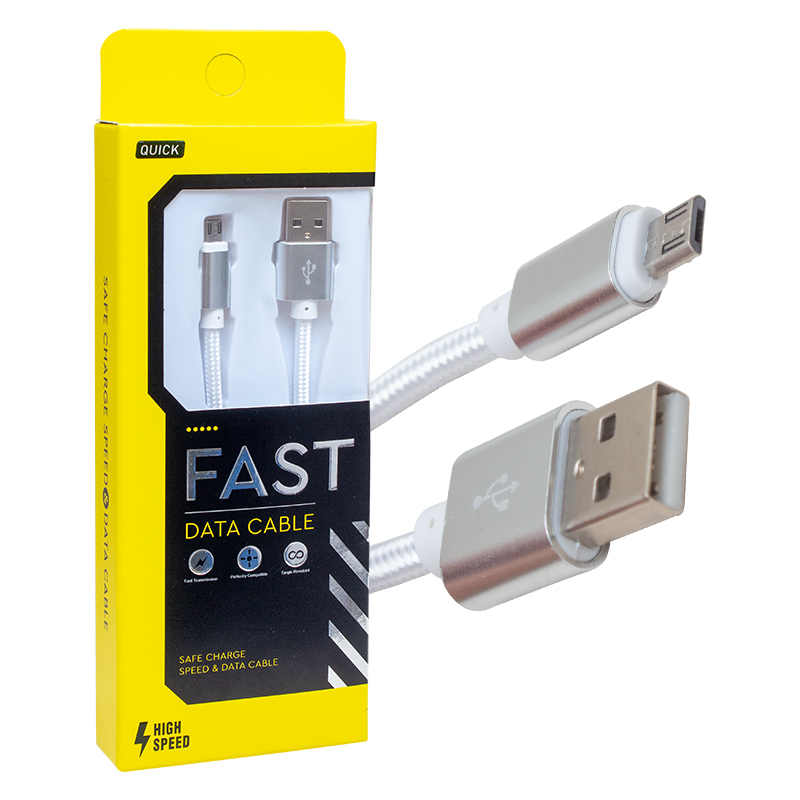 METAL ÖRGÜLÜ MICRO USB ŞARJ VE DATA KABLOSU (4767) - Lisinya