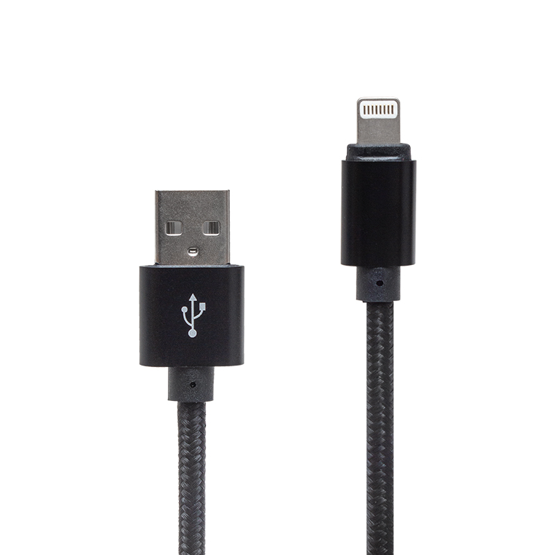 METAL ÖRGÜLÜ LIGHTNING USB DATA VE ŞARJ KABLOSU (4767) - Lisinya