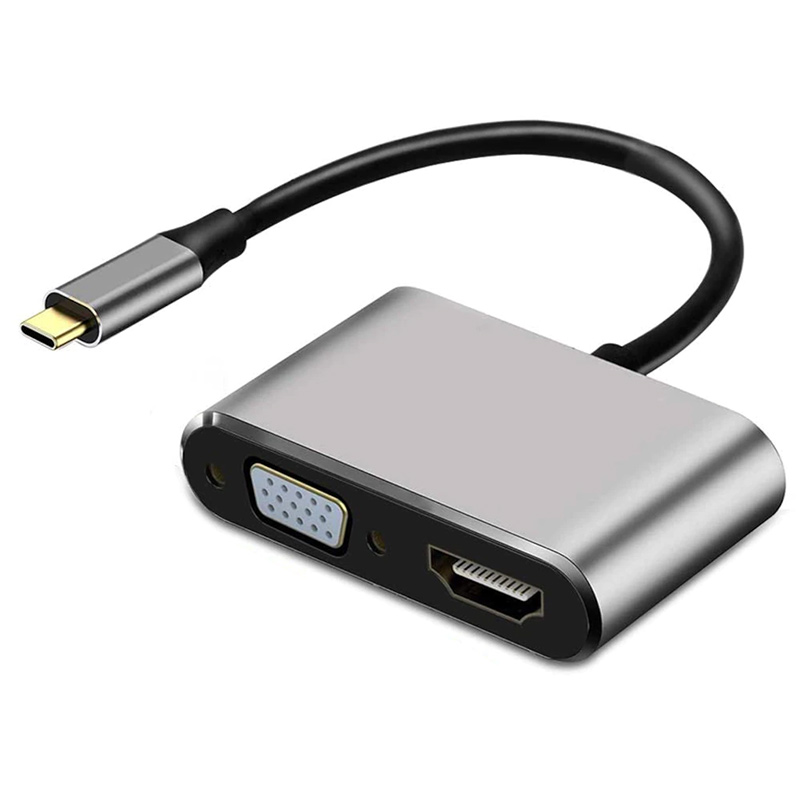 USB TYPE-C TO HDMI-VGA-USB-TYPE C 4IN1 ADAPTÖR (4767) - Lisinya