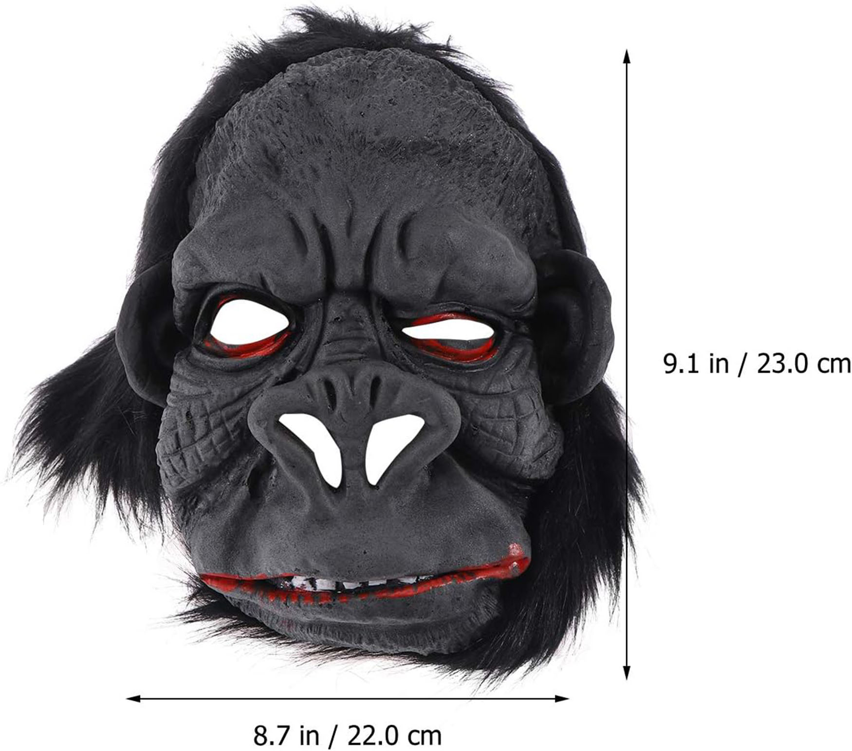 Lateks Goril Maskesi Maymun Maskesi Et Maskesi Orangutan Siyah Saçlı 1 No (4767) - Lisinya