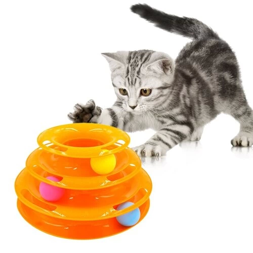 3 Katlı Kedi Oyuncağı Turntable Cat Toy - Lisinya