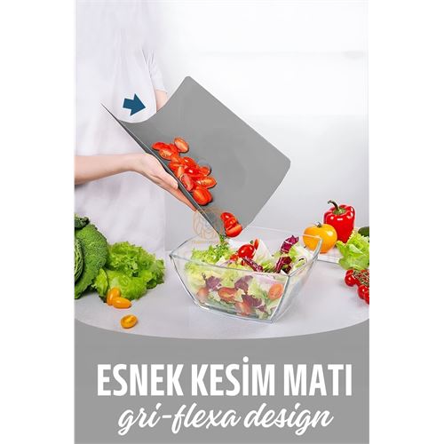 Lisinya Esnek Plastik Kesim Matı Flexa Design Gri - Lisinya