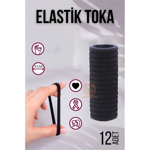 Lisinya Elastik Toka 12 ADET SİYAH - Lisinya