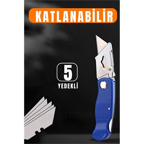 Lisinya Katlanabilir Halı Kesme Bıçağı Maket Bıçağı Koli Plastik Deri Pvc Kesme Bıçağı - Lisinya