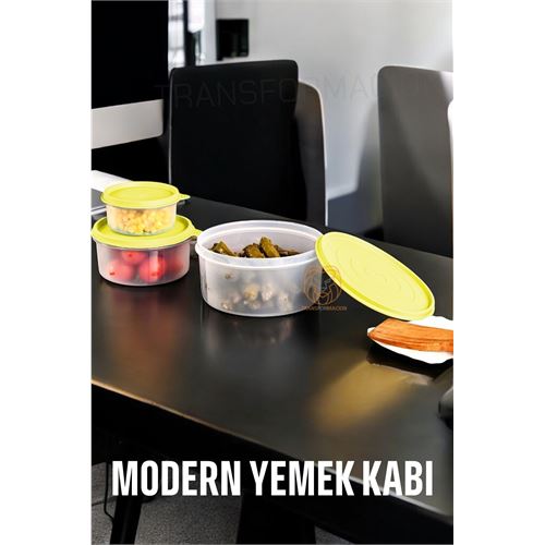 Lisinya Lifewit Yemek Kabı 3 lü Set Modern Bento Sefer Tası Seti SARI - Lisinya