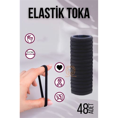 Lisinya Elastik Toka 48 ADET SİYAH - Lisinya