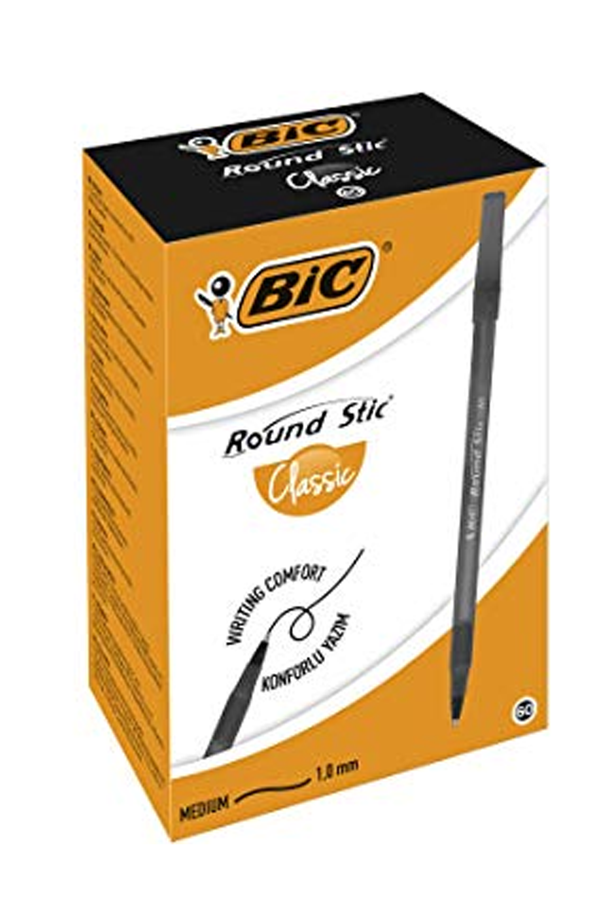 Bic Round Stick Tükenmez Kalem Siyah 60'lı - Lisinya