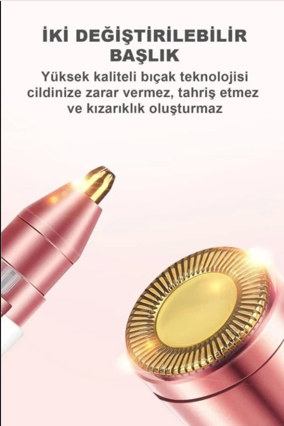 Çift Başlıklı Epilasyon Yüz Çene Işıklı Kıl Tüy Alma Mini Cep Epilasyonu - Lisinya