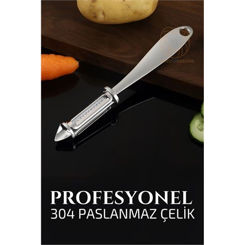 Lisinya 2 Bıçaklı Oynar Başlık Soyacak 304 Paslanmaz Çelik Mink Design - Lisinya