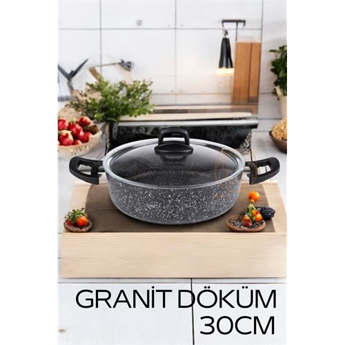 Lisinya Eco Granit Döküm Basık Tencere 30 cm Dies Design - Lisinya