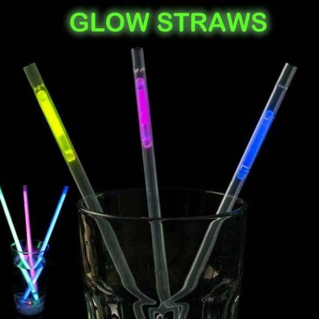 Karanlıkta Parlayan Glow  Fosforlu Pipet 3 Renk 3 Adet - Lisinya