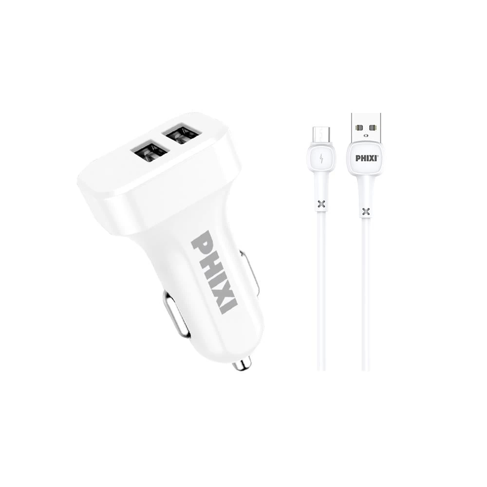 Pcc511m Basic 2.1a Çift Çıkışlı Micro Usb Kablolu Araç Şarj Cihazı - Lisinya