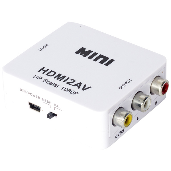 HDMI TO RCA ÇEVİRİCİ CONVERTER MİNİ MODEL PLASTİK KASA 1920X1080 (4767) - Lisinya