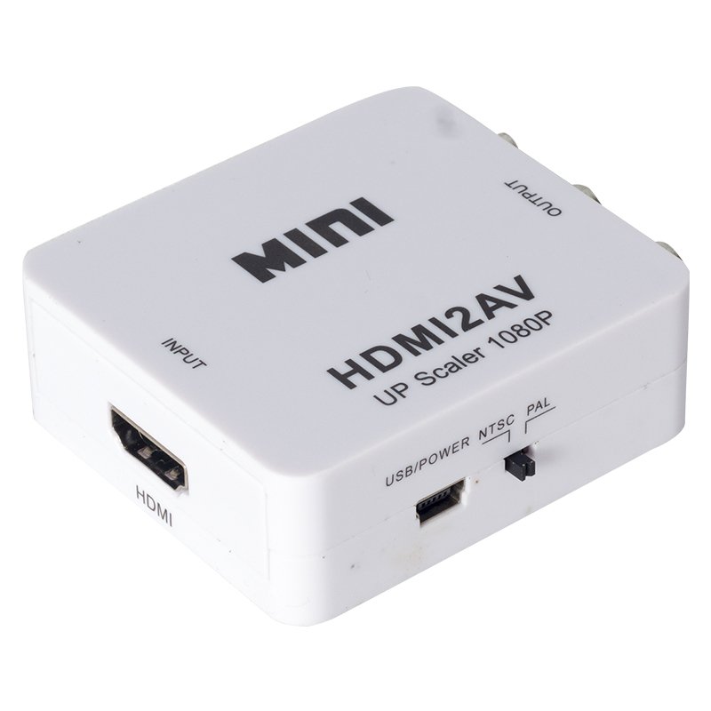 HDMI TO RCA ÇEVİRİCİ CONVERTER MİNİ MODEL PLASTİK KASA 1920X1080 (4767) - Lisinya