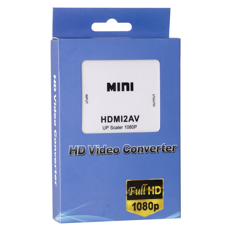 HDMI TO RCA ÇEVİRİCİ CONVERTER MİNİ MODEL PLASTİK KASA 1920X1080 (4767) - Lisinya