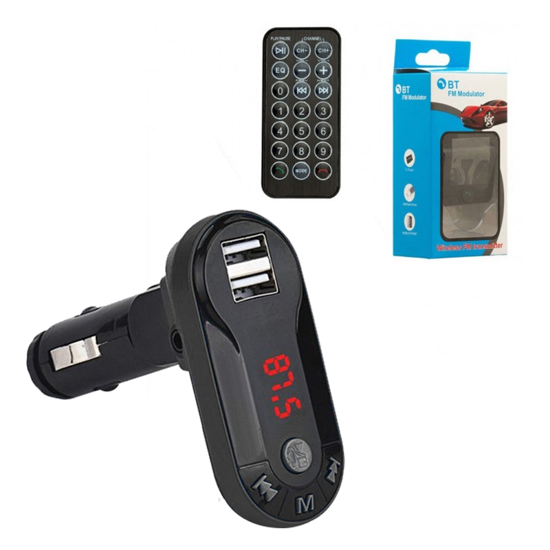 HELLO HL-19683 BT-FM MODULATÖR ÇİFT USB/SD/MP3 12-24 VOLT HAFIZASIZ BLUETOOTH FM TRANSMITTER (4767) - Lisinya