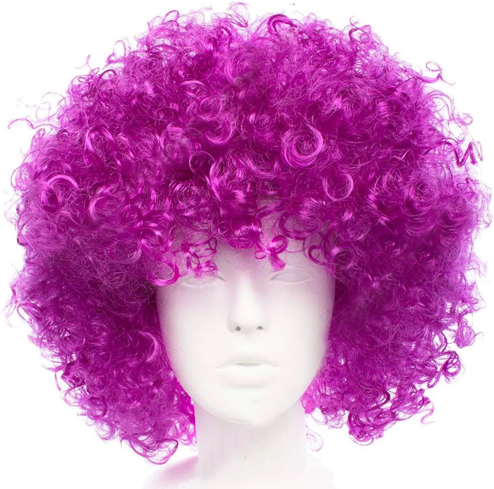 Koyu Mor Renk Violet Afro Bonus Saç Peruk - Lisinya