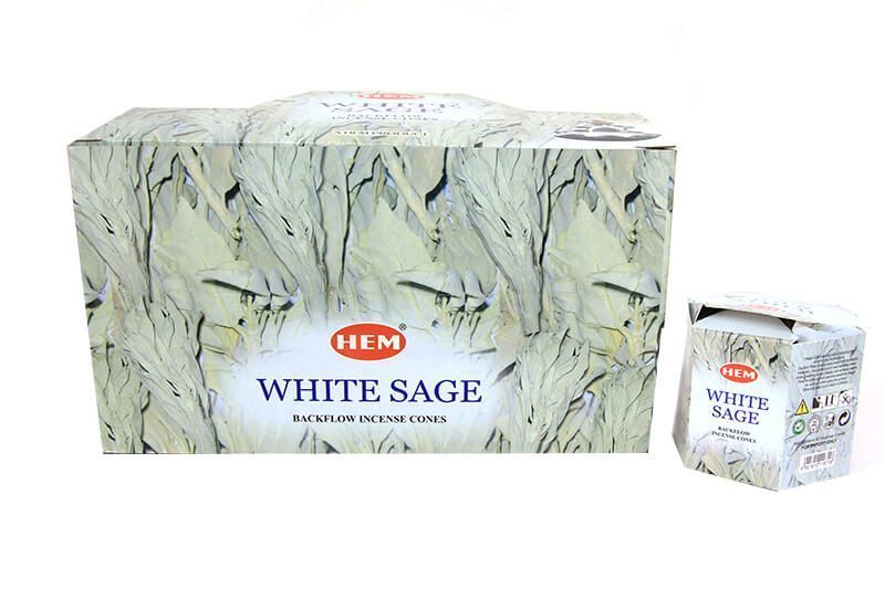 White Sage Back Flow Cones