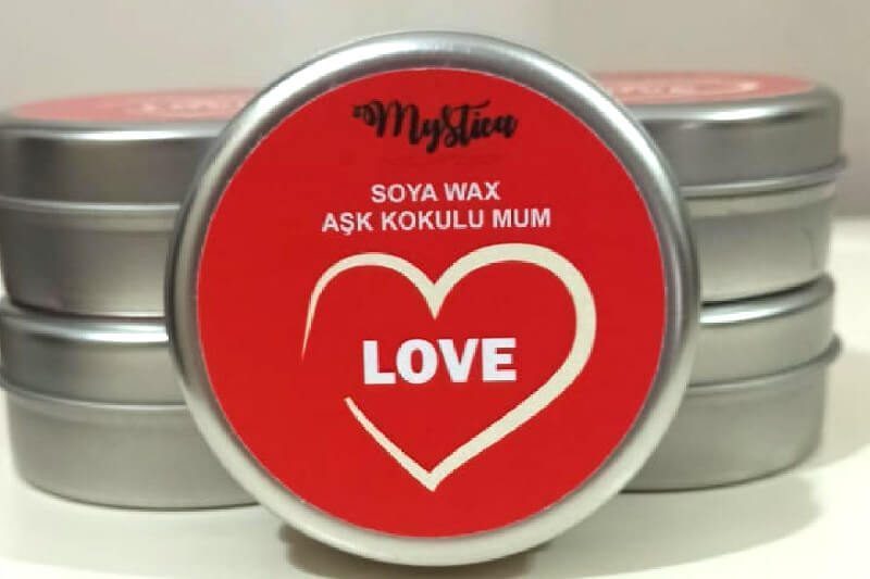 Soya Wax Mum Kokulu Tenekede Love