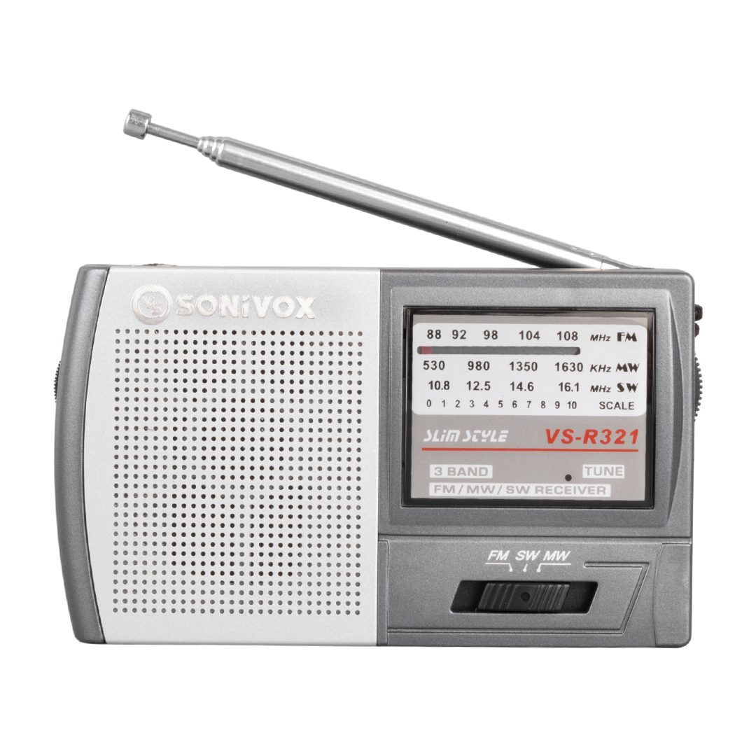 Gri Renk Cep Tipi Analog Fm Radyo Vs-r321 (4172)