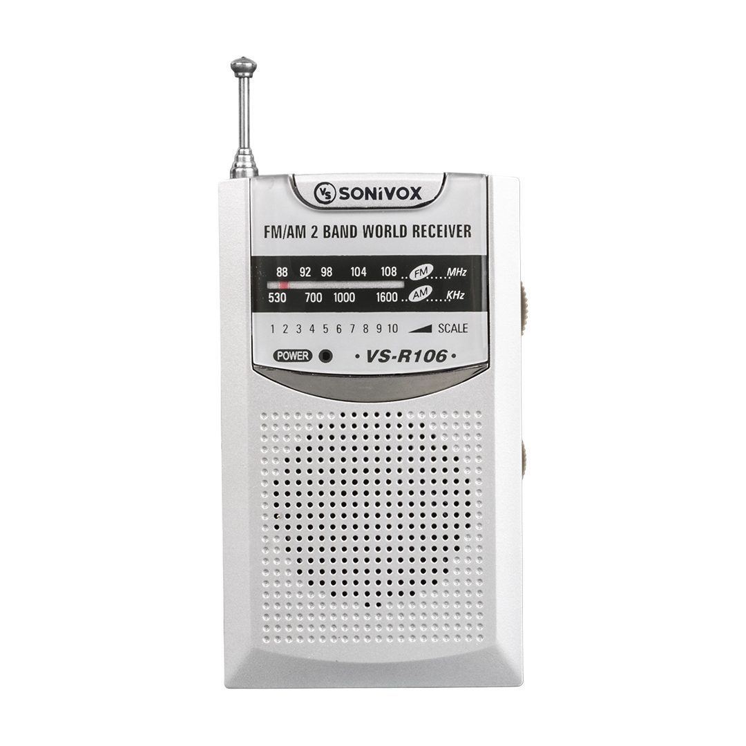 Gümüş Renk Cep Tipi Analog Fm Radyo Vs-r106 (4172)