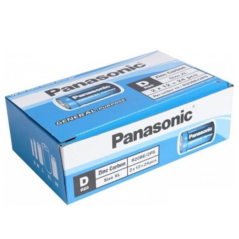 Panasonıc R20be/2ps Manganez Büyük D Boy 24 Lü Pil Paket Fiyatı (4172)